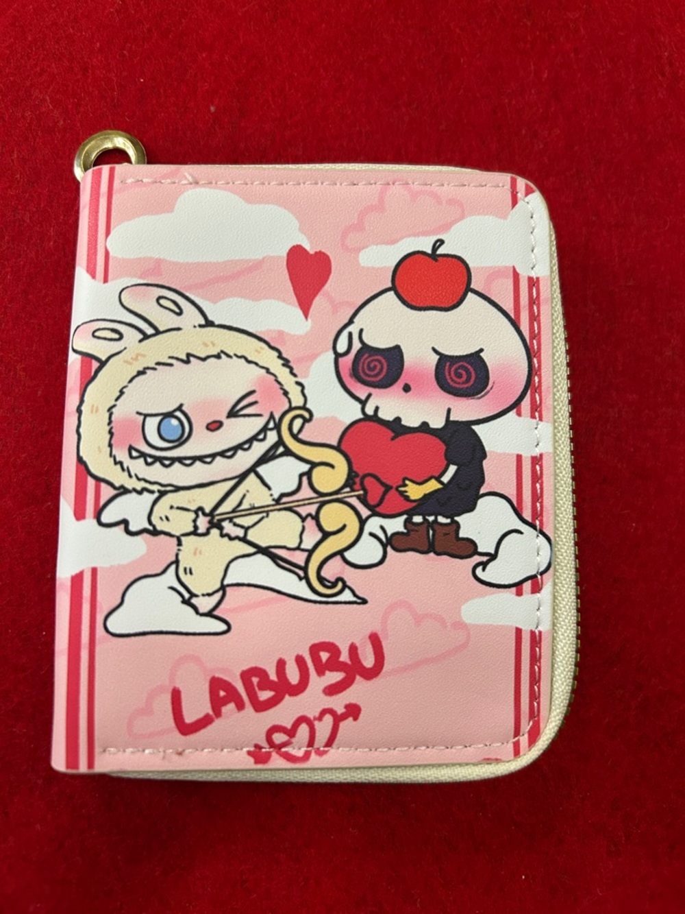 Labubu Pink Cartoon Zip Wallet